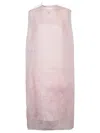Prada Technical Voile Dress In Pink