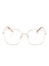 Prada Vpr A59 Hexagonal-frame Glasses In 金色