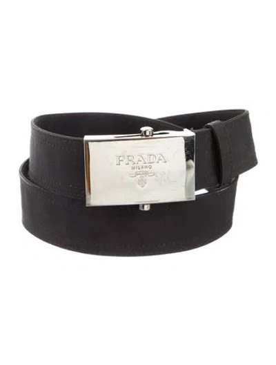 Pre-owned Prada Waist Belt In Black