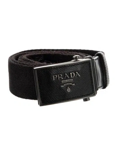 Pre-owned Prada Waist Belt In Black