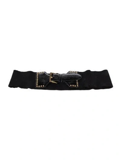 Pre-owned Prada Waist Belt In Black