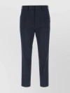 PRADA WAIST BELTED CROPPED COTTON TROUSERS