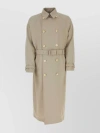 PRADA WAIST-BELTED MID-LENGTH TRENCH WITH EPAULETTES