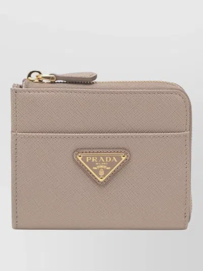 Prada Wallet And Cardholder External Pocket Hardware In Brown