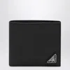 Prada Bi-fold Wallet With Saffiano Leather Coin Purse Accessories In Black