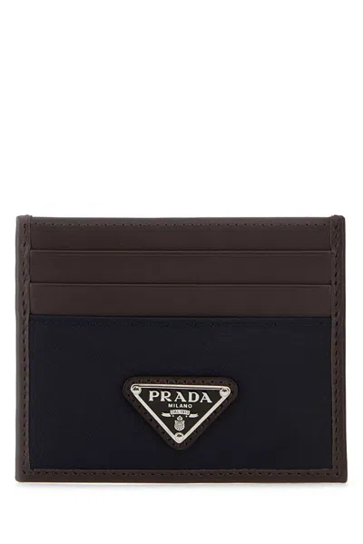 Prada Triangle Logo Card Case In Multi