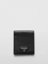 Prada Men's Re-nylon Wallet With Logo Triangle