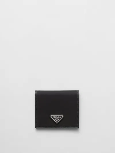 PRADA PRADA RE-NYLON AND SAFFIANO LEATHER WALLET