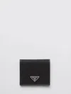 Prada Saffiano Leather Wallet In Black