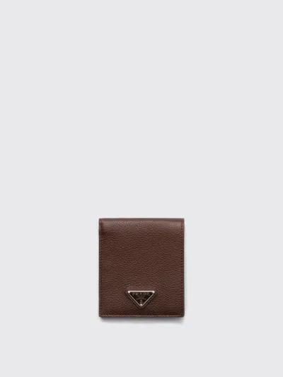 Prada Wallet Men  In Burgundy