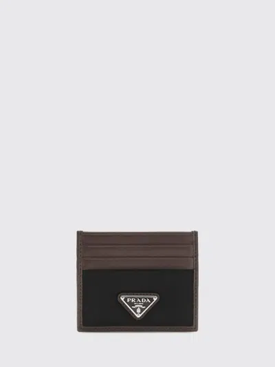 Prada Wallet Men  In Brown