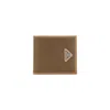 Prada Cork Brown Calf Leather Wallet In Brown