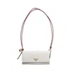 Prada Wallet With Leather Shoulder Strap In White