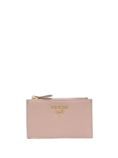 Prada Wallet With Logo In Pink