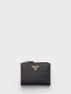 Prada Small Saffiano Leather Wallet In Burgundy