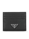 Prada Enamel Triangle-logo Cardholder