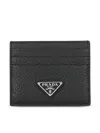 Prada Enamel Triangle-logo Cardholder