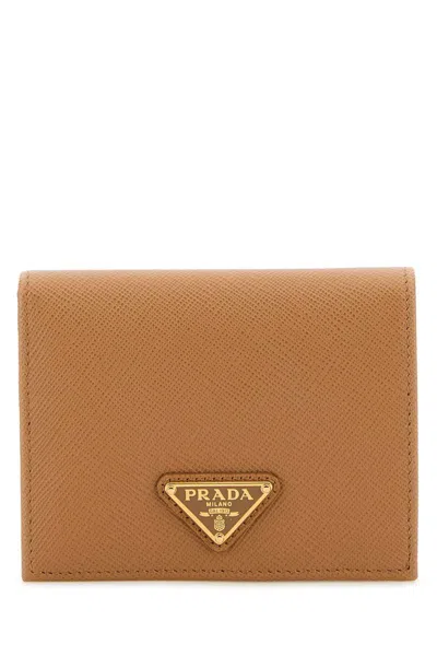 Prada Wallets In Beige O Tan