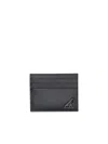 Prada Saffiano Leather Card Holder In Black