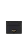 Prada Black Calf Leather Bos Taurus Wallet In Black