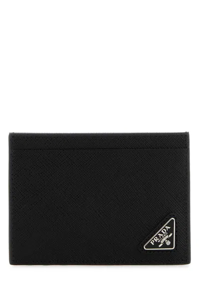 Prada Black Leather Card Holder