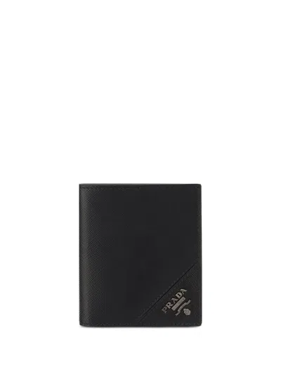 Prada Saffiano Leather Wallet In Black
