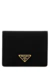 Prada Small Wallet In Saffiano In Black