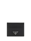 Prada Saffiano Leather Document Holder In Black
