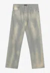 Prada Light Blue Corduroy Trousers With Washed Effect Men In Blue