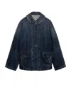 Prada Blousonjacke Aus Gewaschenem Denim In Blue