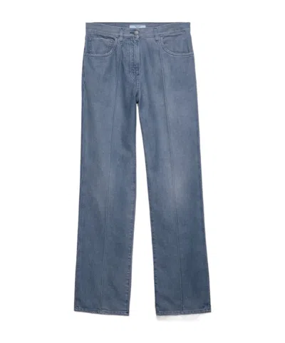 PRADA PRADA LOGO-PATCH DENIM JEANS