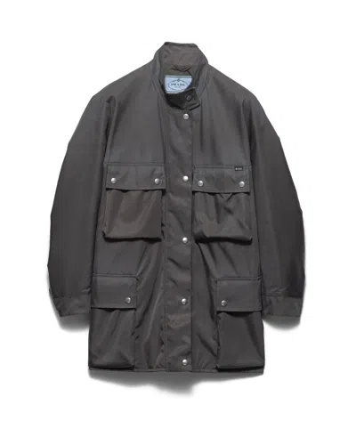 Prada The Printada Washed Re-nandlon Rain Jacket In Size 40 In Black