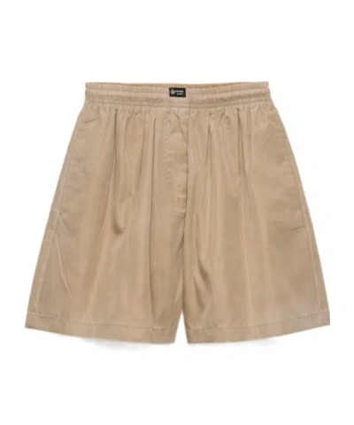 Prada Washed Re-nylon Shorts In Neutral