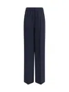 Prada Washed Silk Pants In Blue