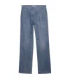 Prada Logo-patch Denim Jeans In Blue