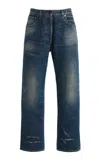 Prada Washed Washed Classic-fit Jeans In Blue