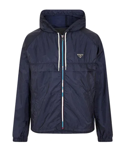 Prada Water-resistant Lightweight Windbreaker In Multi