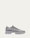 Prada Wavy Rete Lace-up Sneakers In White
