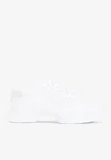 Prada Wavy Triangle Logo Low-top Sneakers In White