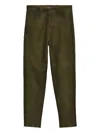 Prada Waxed Suede Trousers In Brown