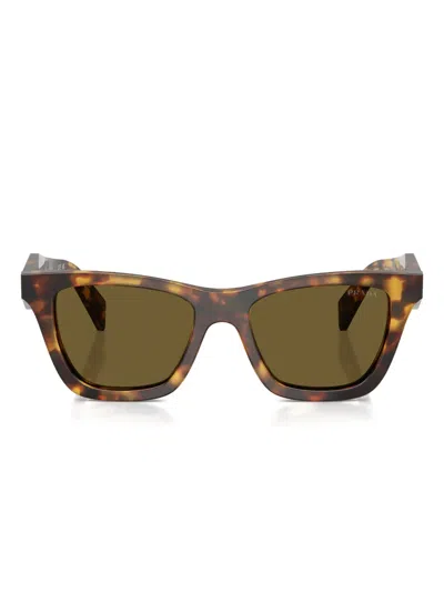 Prada Wayfarer-frame Sunglasses In Brown