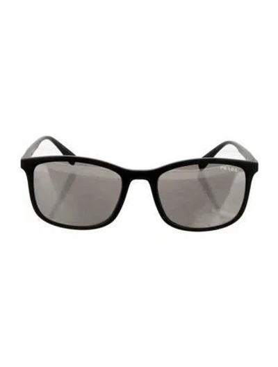 Pre-owned Prada Wayfarer Mirrored Sunglasses In Black