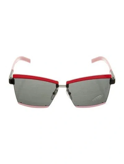 Pre-owned Prada Wayfarer Mirrored Sunglasses W/ Tags In Pink
