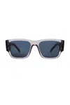 Prada Tinted Wayfarer Sunglasses In Transparent Grey