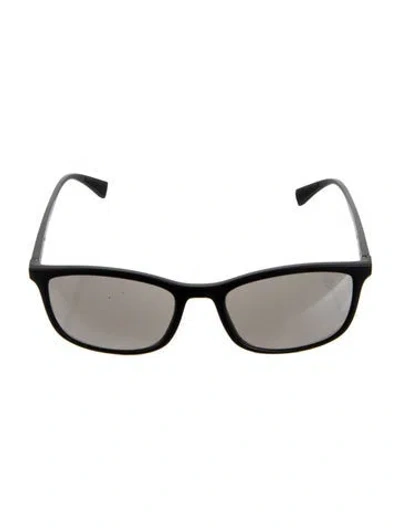 Pre-owned Prada Wayfarer Tinted Sunglasses In Black