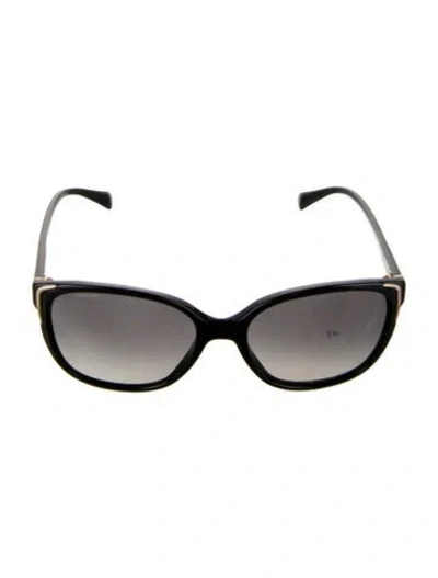 Pre-owned Prada Wayfarer Tinted Sunglasses In Black