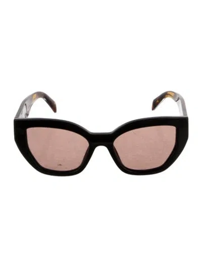 Pre-owned Prada Wayfarer Tinted Sunglasses In Black