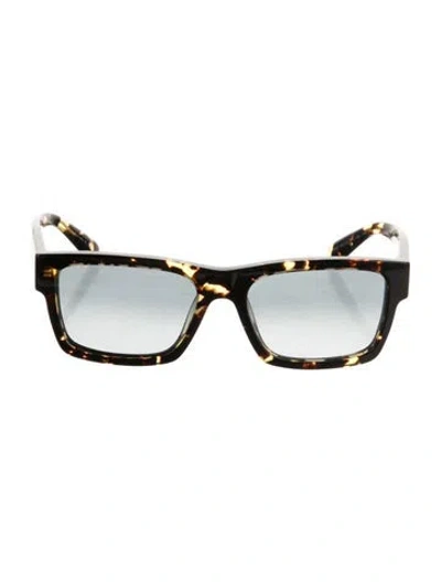 Pre-owned Prada Wayfarer Tinted Sunglasses In Brown