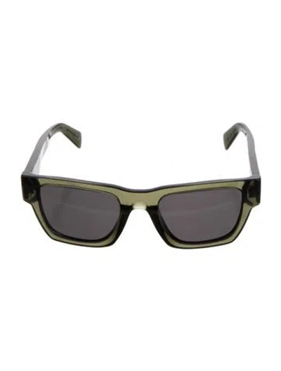 Pre-owned Prada Wayfarer Tinted Sunglasses In Green
