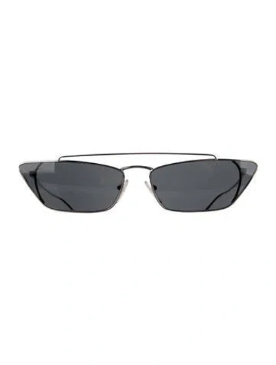 Pre-owned Prada Wayfarer Tinted Sunglasses In Silver